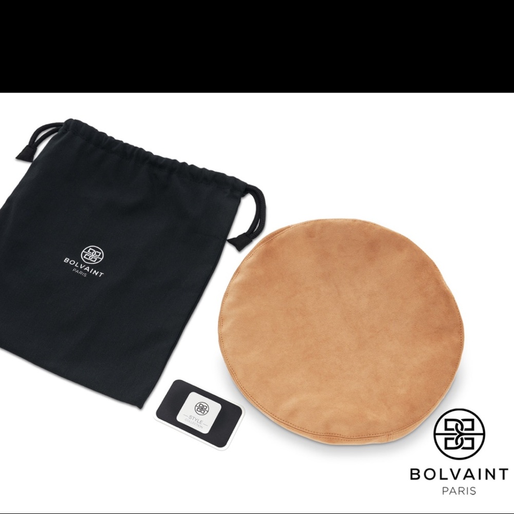 Bolvaint Fleur Beret- Brown leather
